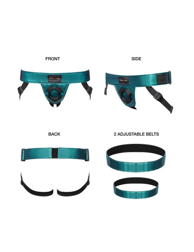 Harnais Curious vert métallique - Strap On Me