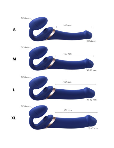 Strap-on-me Multi Orgasm bleu nuit L