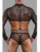 Croc top tulle noir transparent - Regnes