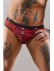Slip type brésilien zébré rouge et noir - Regnes