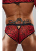 Slip type brésilien zébré rouge et noir - Regnes