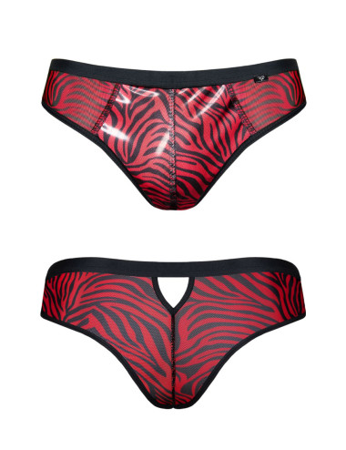 Slip type brésilien zébré rouge et noir - Regnes