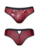 Slip type brésilien zébré rouge et noir - Regnes