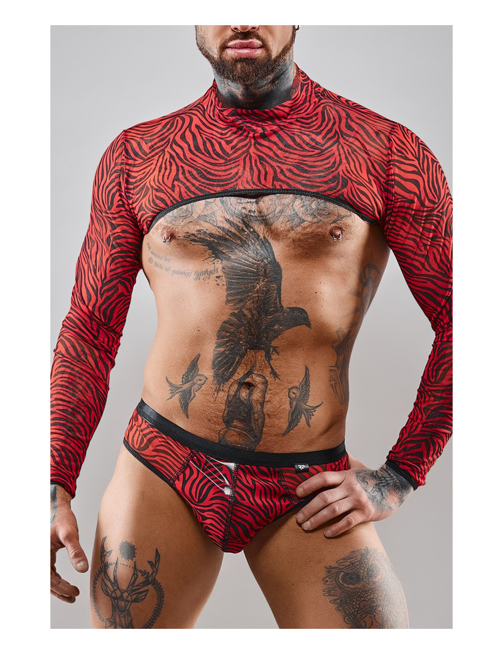 Croc top tulle zébré rouge et noir - Regnes