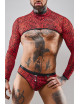 Croc top tulle zébré rouge et noir - Regnes