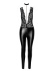 Combinaison collier Libido F298 wetlook et dentelle