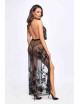 Robe longue dos nu Divinity F312 tulle floqué
