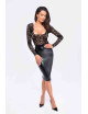 Robe Euphoria F295 wetlook et dentelle