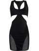 Robe moulante noire V-10619 - Axami