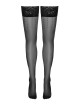Bas autofixants noir Hold up 2 - Cotelli Legwear