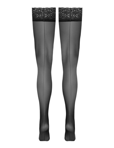 Bas autofixants noir Hold up 3 - Cotelli Legwear