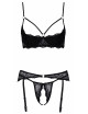 Ensemble lingerie ouverte noir - Cotelli Lingerie