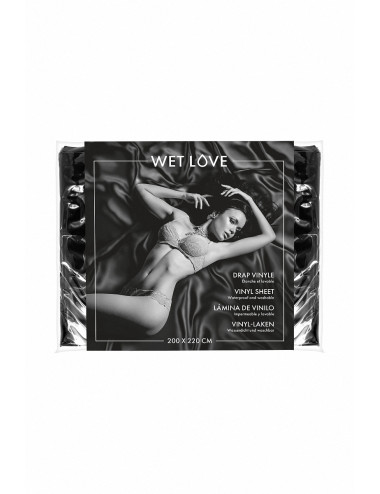 Drap Vinyle noir 220 x 200 cm - Fetish Tentation