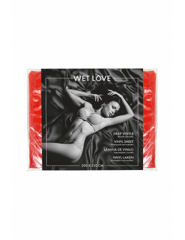 Drap Vinyle rouge 220 x 200 cm - Fetish Tentation
