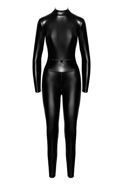 Combinaison intégrale Caged avec anneaux F319 wetlook
