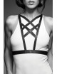 Harnais décolleté croisé marron - Maze
