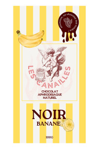 Chocolat noir banane - Tablette 100g - Les canailles