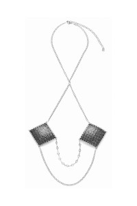 Caches tétons avec chainette de cou - Cotelli Accessoire