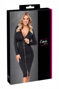 Robe noire midi à manches longues -  Cotelly Party