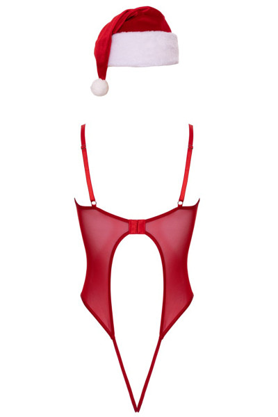 Ensemble body et bonnet de noel - Cottelli Lingerie
