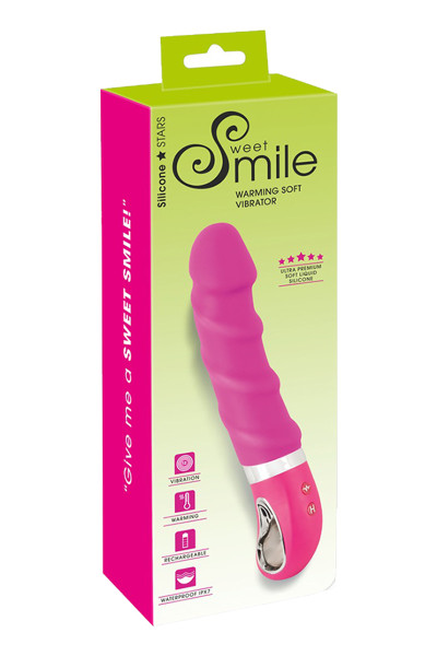 Vibro chauffant rechargeable 22,8 x 4 cm - Sweet Smile