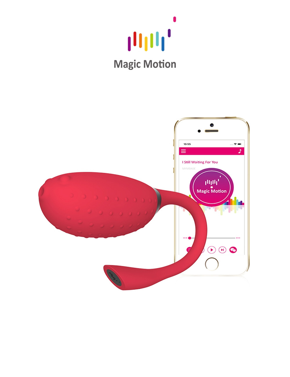 Oeuf vibrant connecté Magic Fugu rouge - Magic Motion