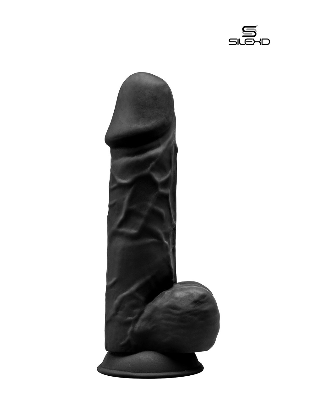 Gode double densité noir 21,5 cm - Modèle 4
