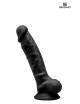 Gode double densité noir 17,5 cm - Modèle 1