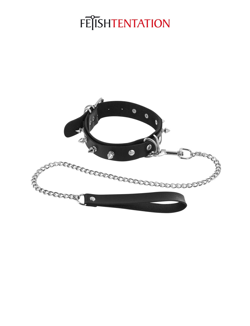Collier à pointes & laisse - Fetish Tentation