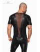 T-shirt wetlook et filet H056