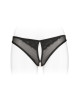 String ouvert avec perles Sophie - noir