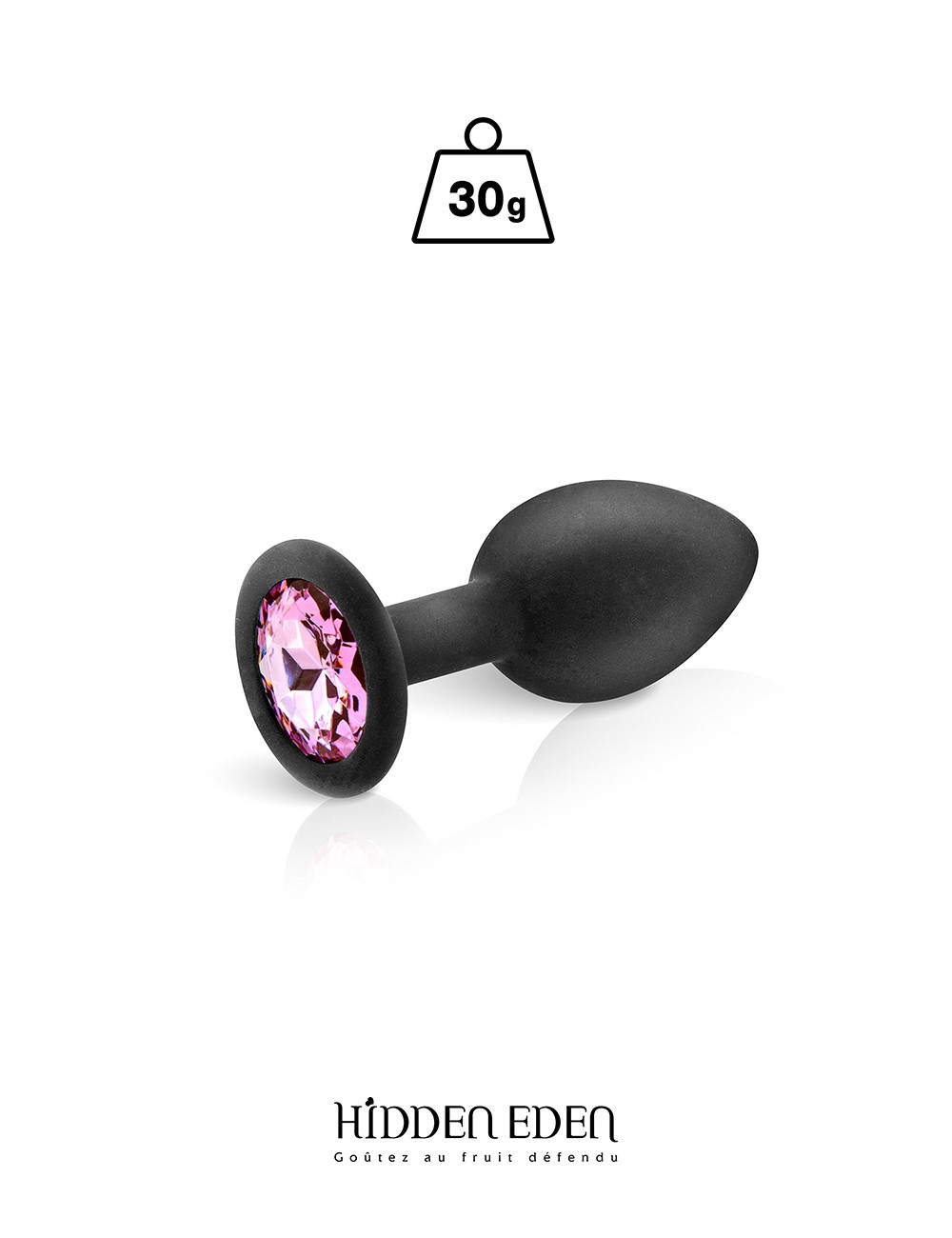 Plug bijou silicone noir S - Hidden Eden