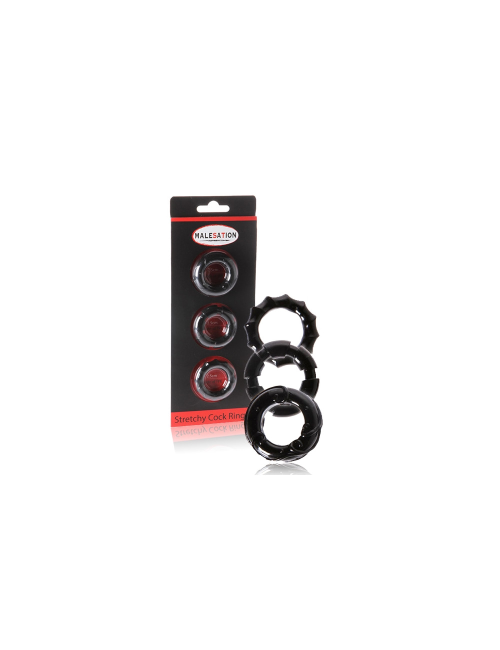 Set 3 cockrings Stretchy - Malesation