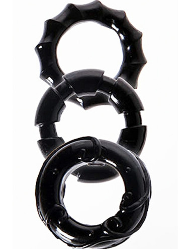 Set 3 cockrings Stretchy - Malesation