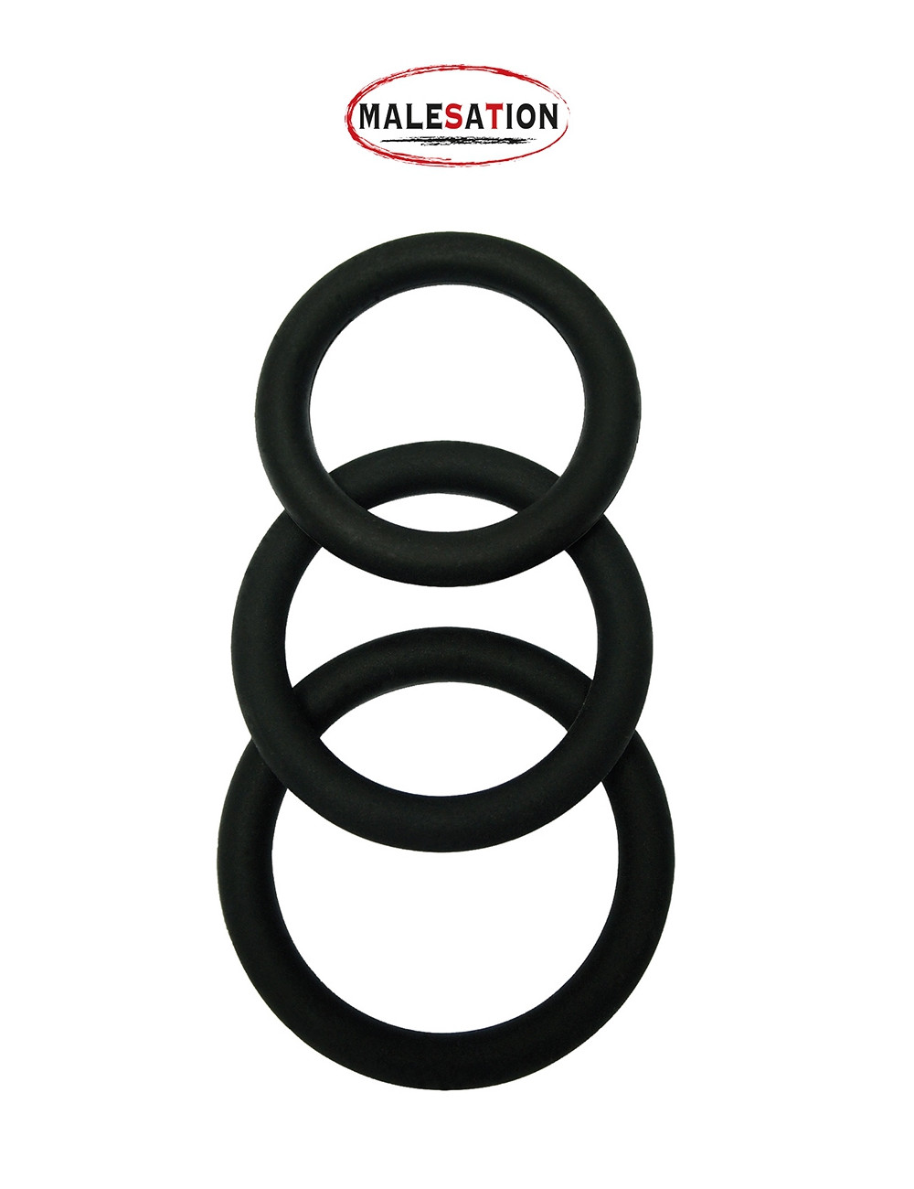 Set 3 CockRings silicone - Malesation