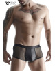 Boxer noir wetlook et mesh - Regnes