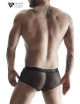 Boxer noir wetlook et mesh - Regnes