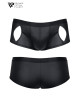 Shorty ouvert noir wetlook - Regnes