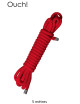 Corde de bondage Japonais 5m rouge - Ouch