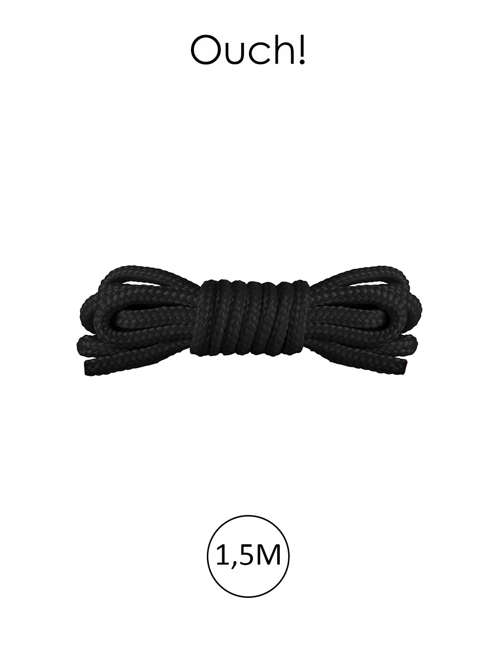 Mini corde de bondage 1,5m noire - Ouch