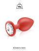 Plug bijou silicone rouge M - Hidden Eden