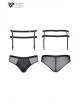 Porte-jarretelles et slip noir - Regnes