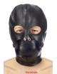Cagoule BDSM simili cuir avec baillon amovible - Fetish Tentation