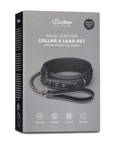 Collier fétichiste et laisse - Easytoys Fetish Collection