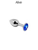 Plug métal bijou bleu S - Alive