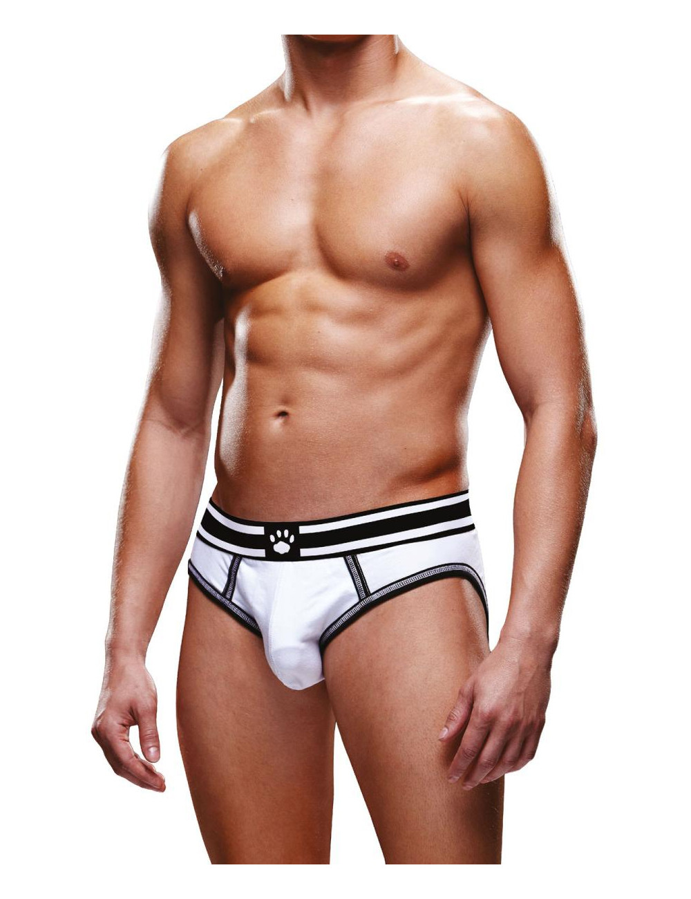 Slip ouvert blanc et noir - Prowler