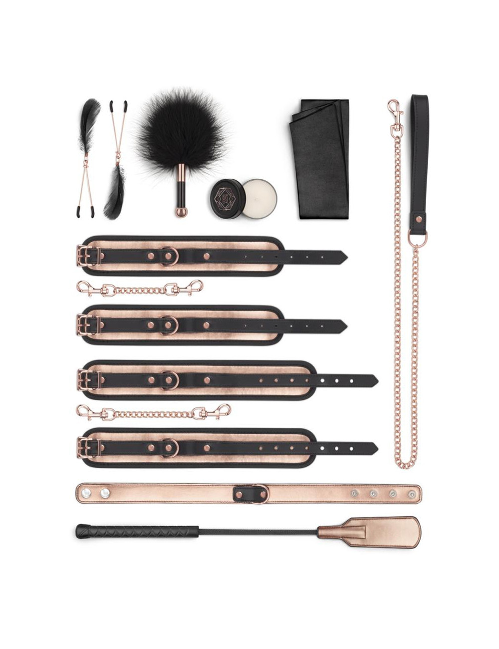 9 accessoires BDSM Rosy Gold