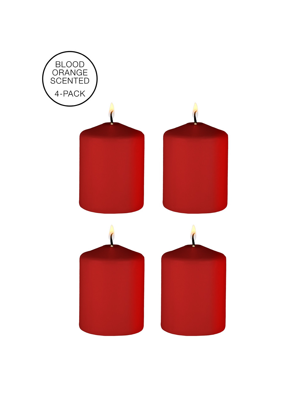 4 bougies SM rouges parfumées - Ouch!