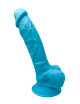 Gode double densité bleu 17,5 cm - SilexD